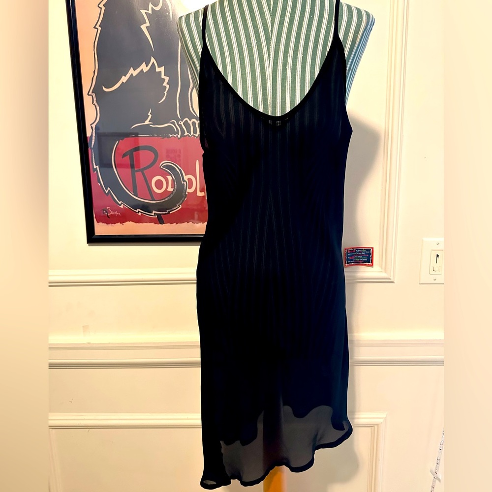 RVCA Sheer Slipdress/Coverup, Asymmetrical hem. Cotton/Poly blend, no size tag